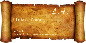 Linkes Andor névjegykártya
